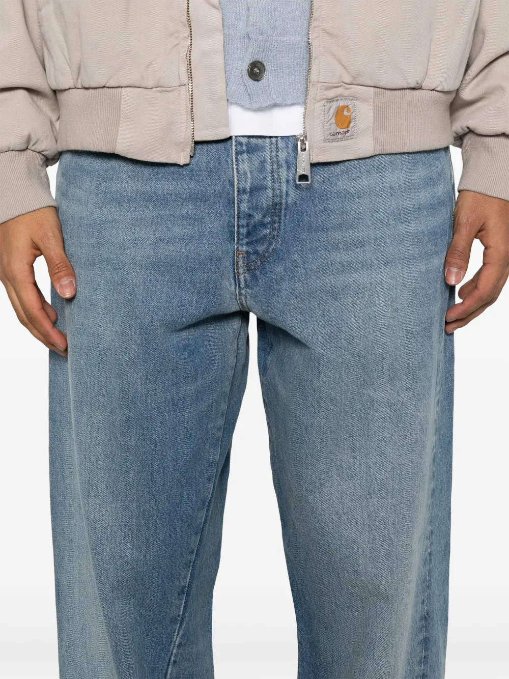 Sunflower Wide Twist Jeans | Blue | FARFETCH Sunflower Wide Twist Jeans | Blue | FARFETCH