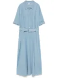 DKNY dropped-waist midi dress - Blue