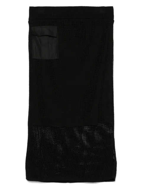 DKNY crochet-knit midi skirt