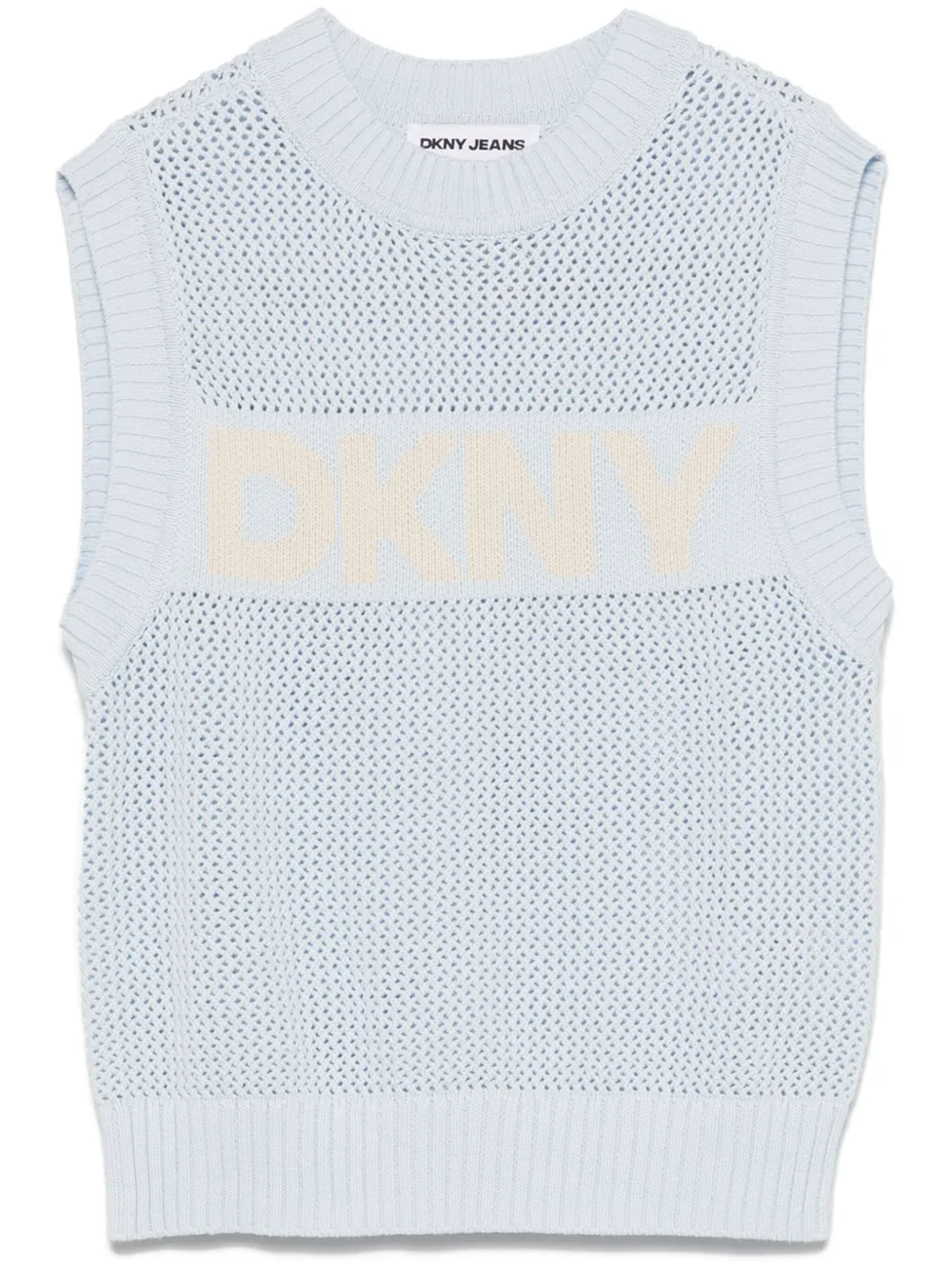 logo-jacquard vest