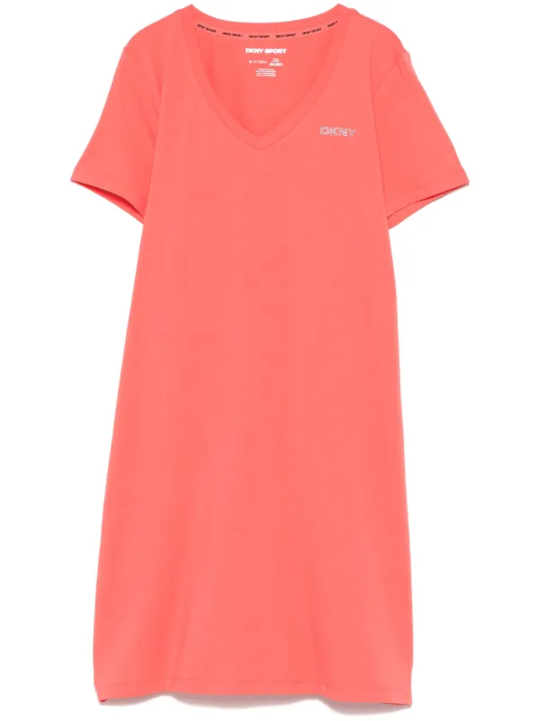 dkny orange dress DKNY Coral Pink Sleeveless Shift Dress Size 8 NWT