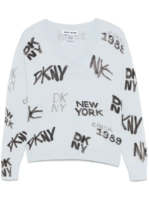 DKNY logo-print top