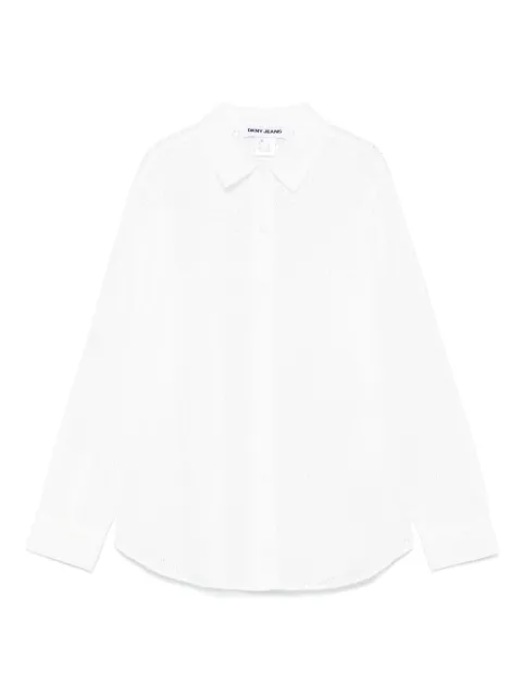 DKNY eyelet-detail long-sleeve shirt