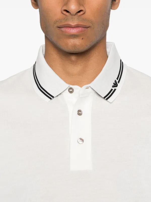 Emporio Armani logo-detailed Polo Shirt White FARFETCH PH