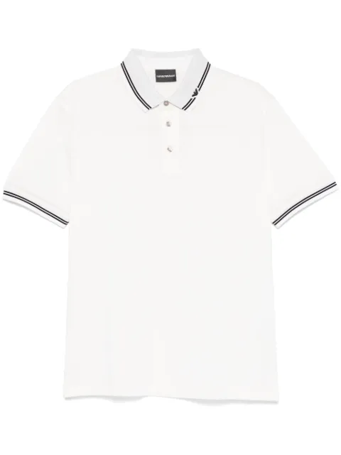 Emporio Armani polo à détail de logo