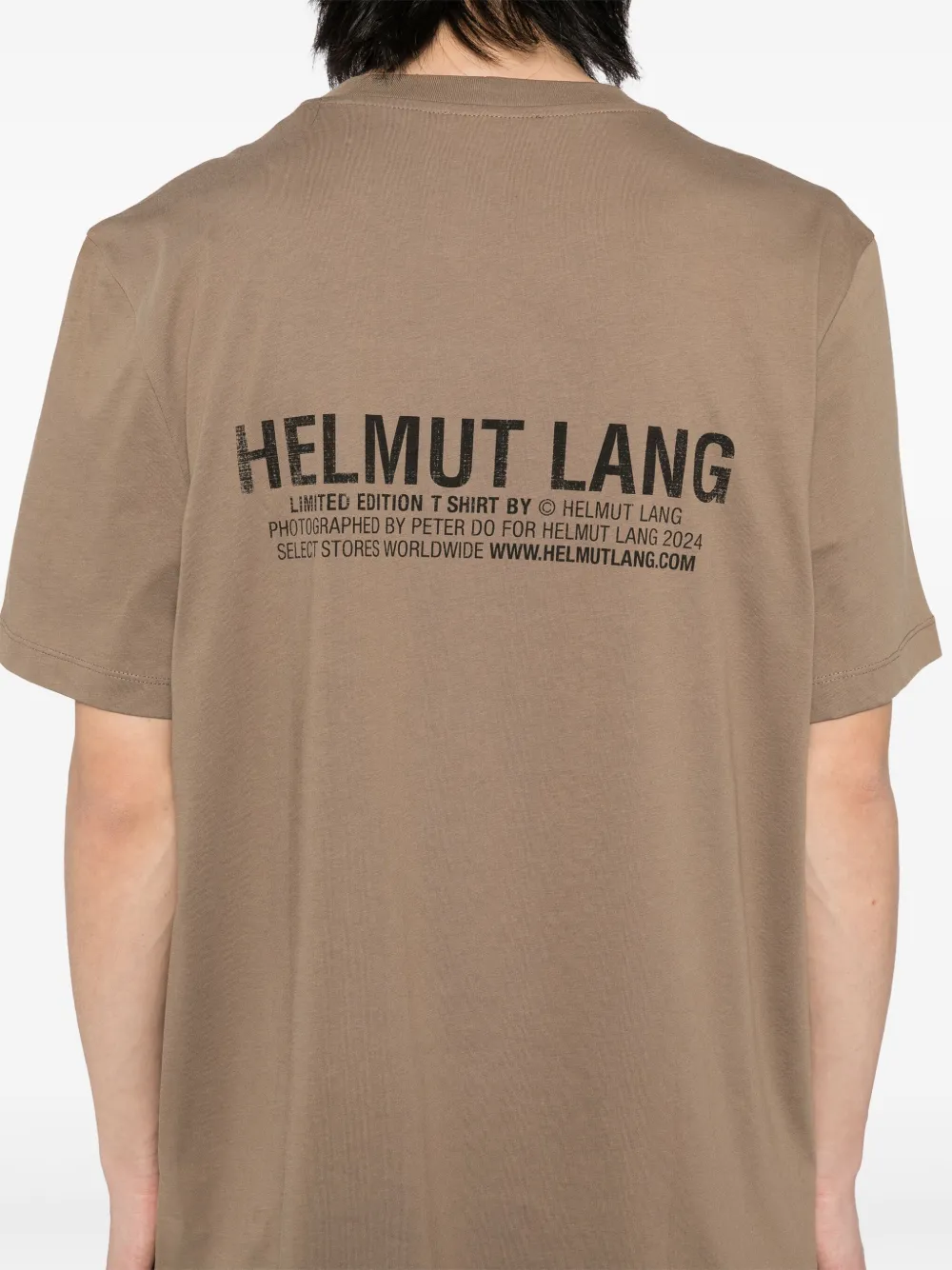 Helmut Lang T-shirt met print Bruin