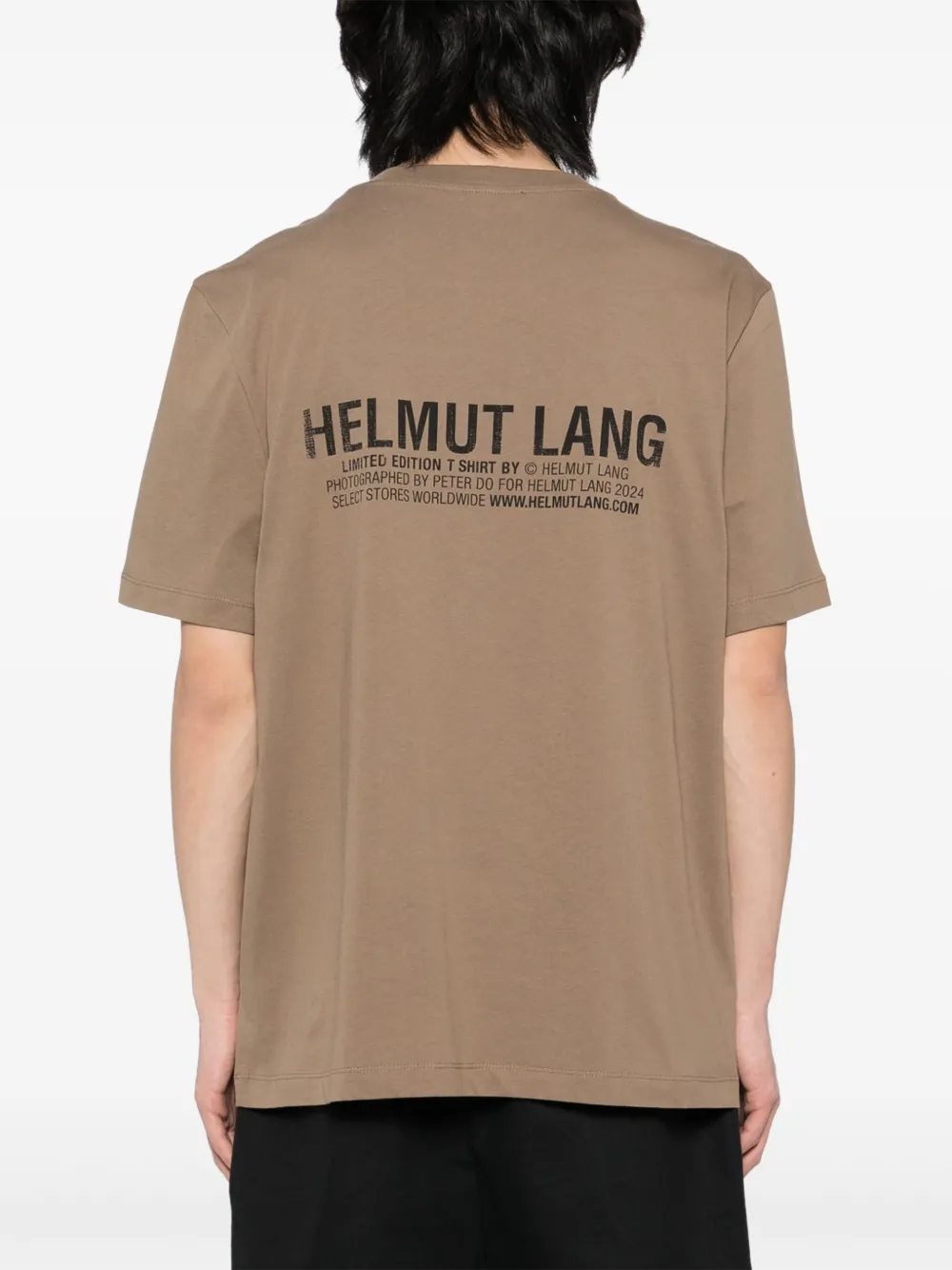 Helmut Lang T-shirt met print Bruin