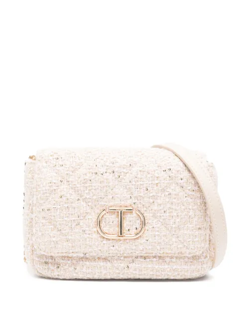 TWINSET tweed cross body bag