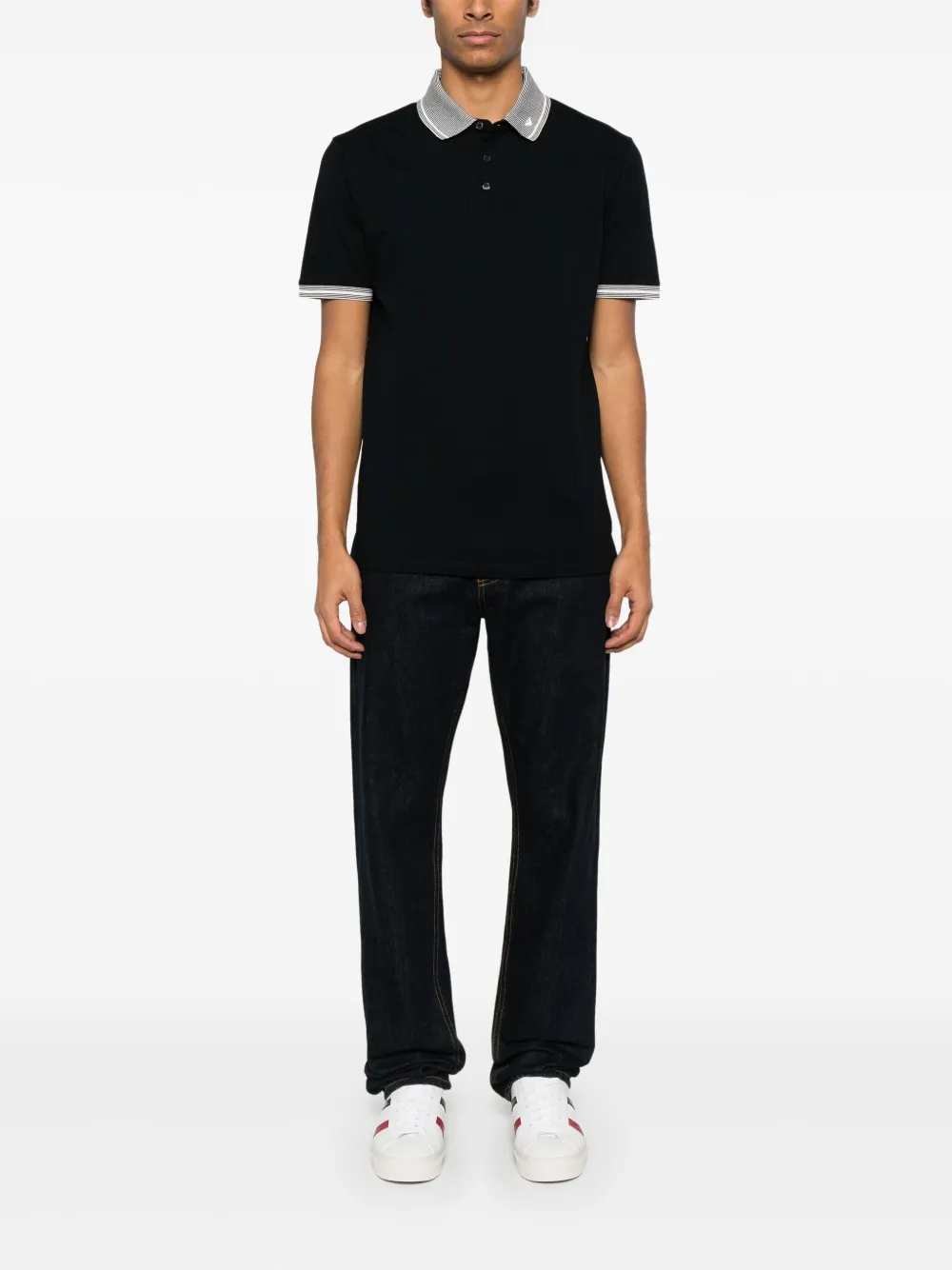 Emporio Armani Poloshirt met logodetail - Blauw