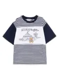 Moschino Kids striped T-shirt - White