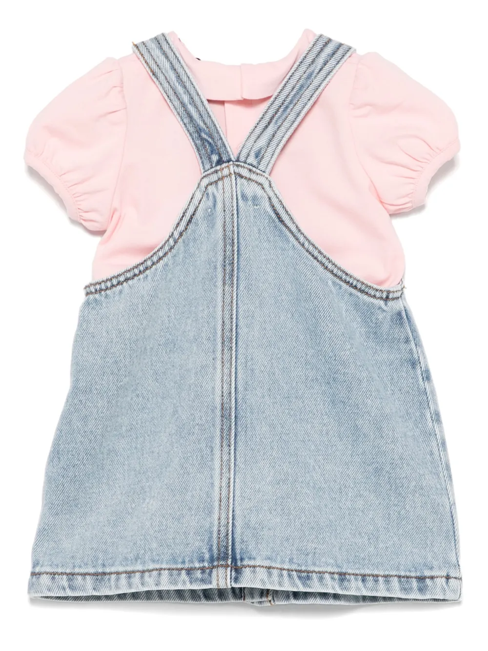 Moschino Kids Shirt en jurk met teddybeerpatroon - Blauw