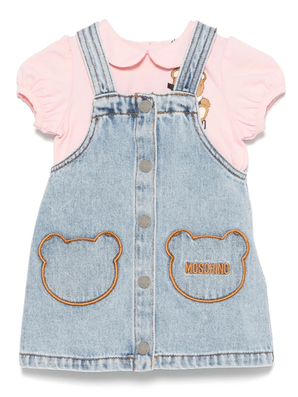Moschino Teddy Bear-motif Shirt And Dress Set In Blue