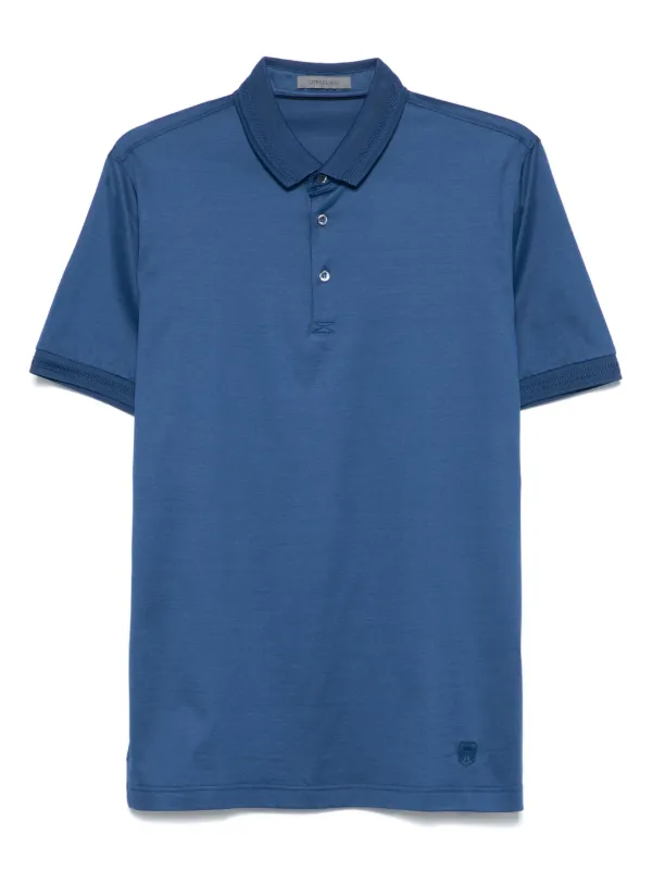 Corneliani Jersey Polo Shirt in Blue