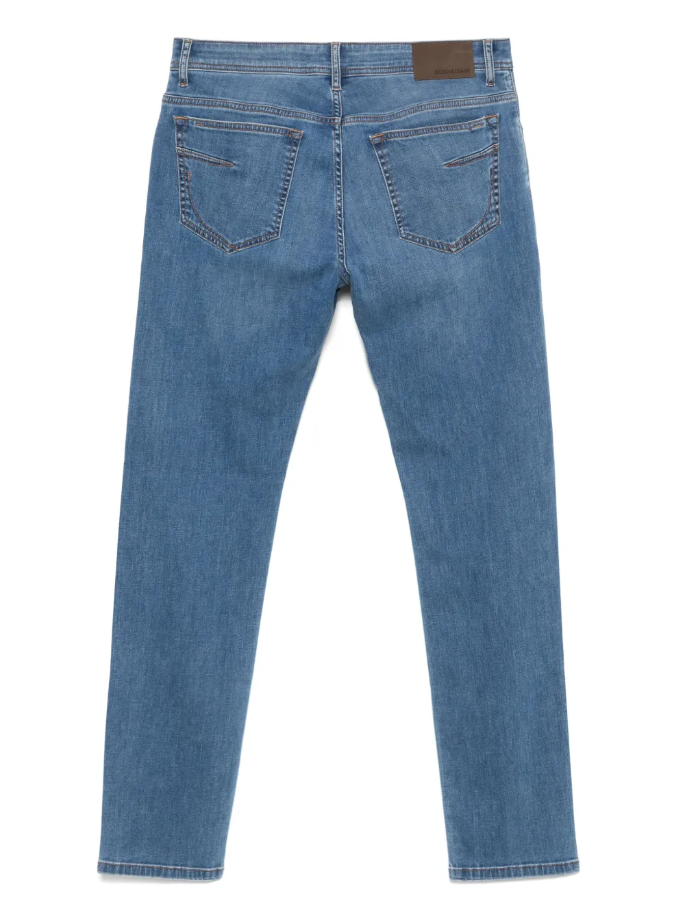 Corneliani Jeans met geborduurd logo Blauw