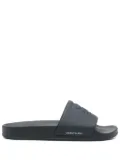 Corneliani logo-embossed slides - Blue
