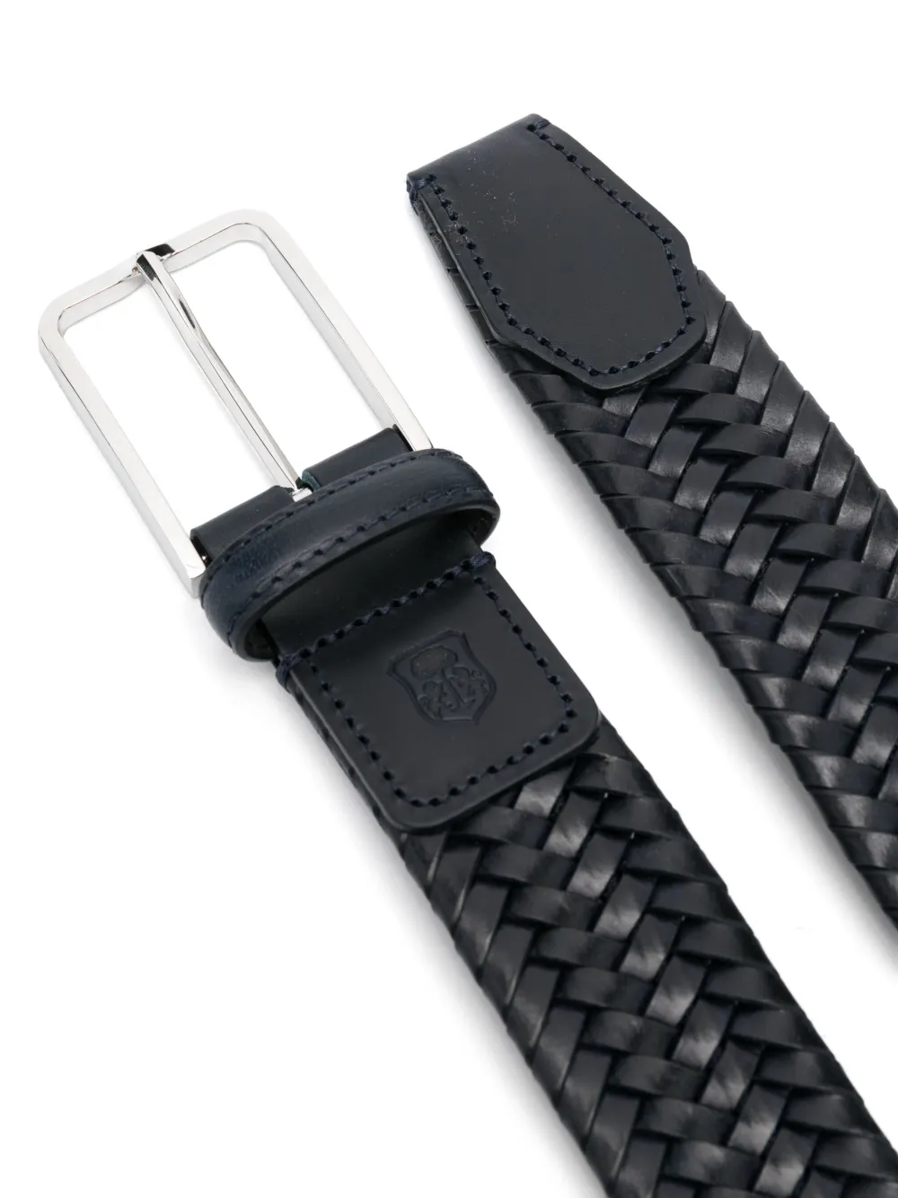 Corneliani Gevlochten riem - Blauw