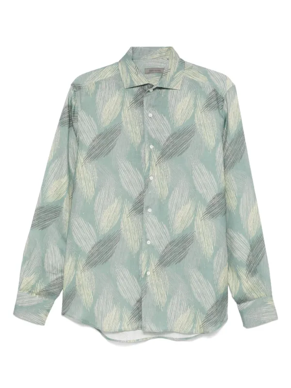 Corneliani リネンシャツ | グリーン | FARFETCH JP