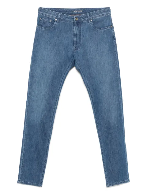 Corneliani logo-embroidered jeans