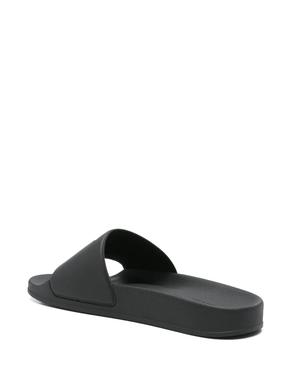 Corneliani crest-embossed pool slides Black