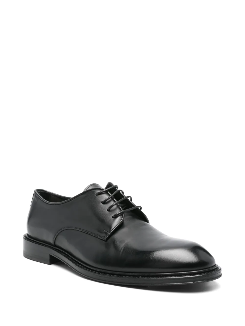 Corneliani leather derby shoes Black