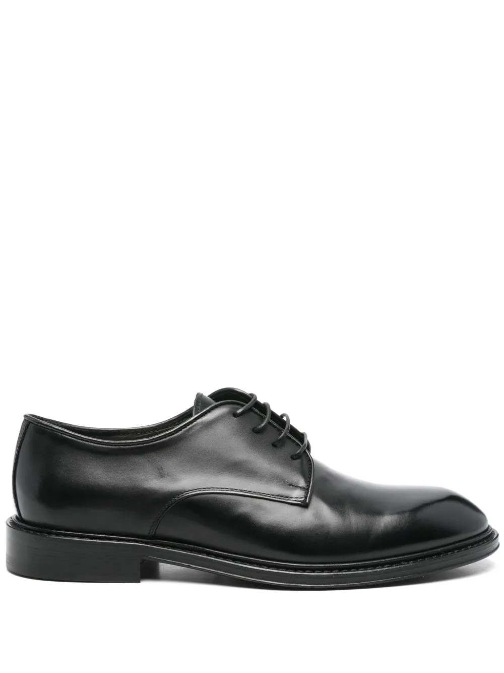 Corneliani leather derby shoes Black