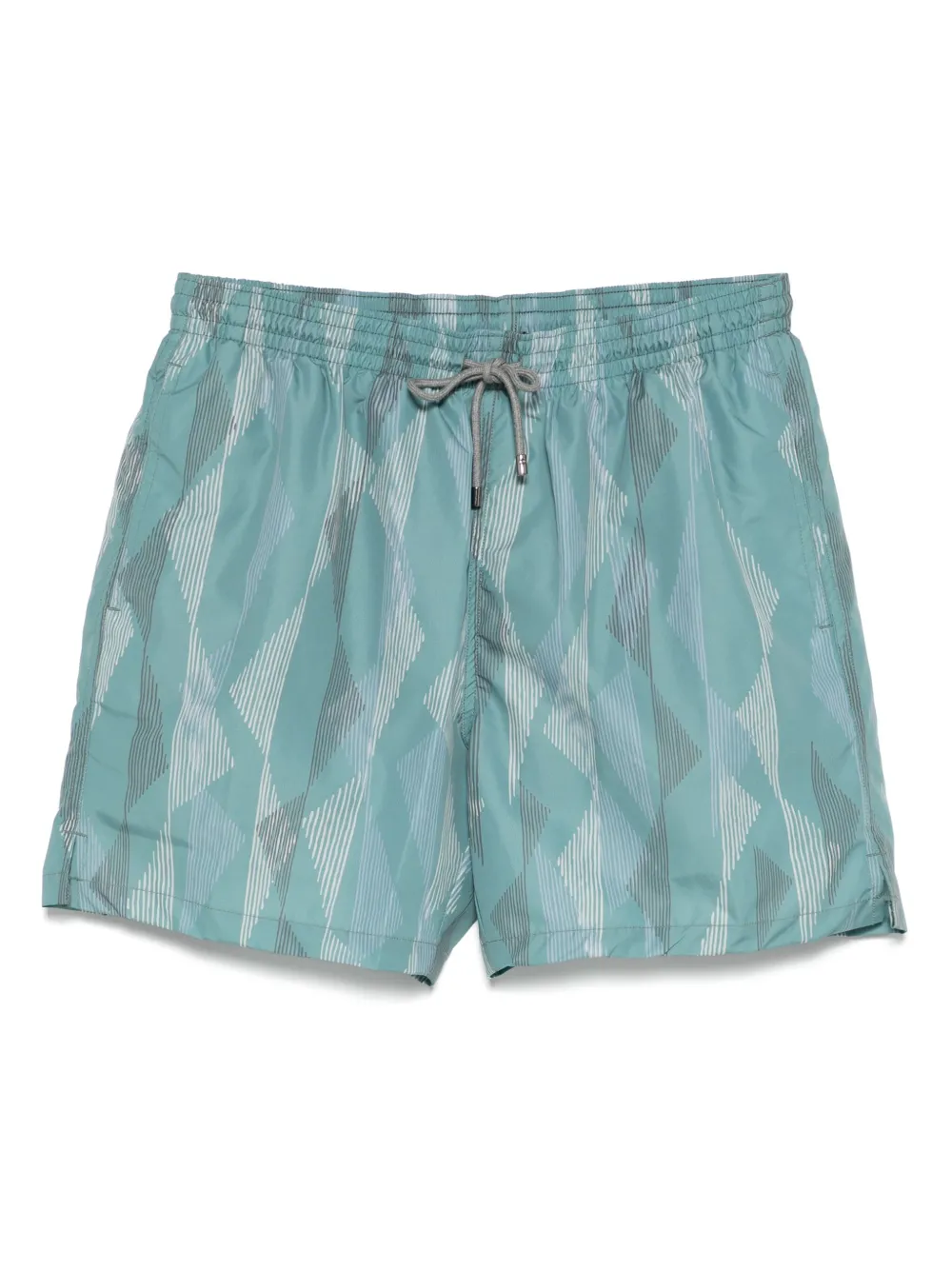 Corneliani geometric-print swim shorts | Green | Image 1