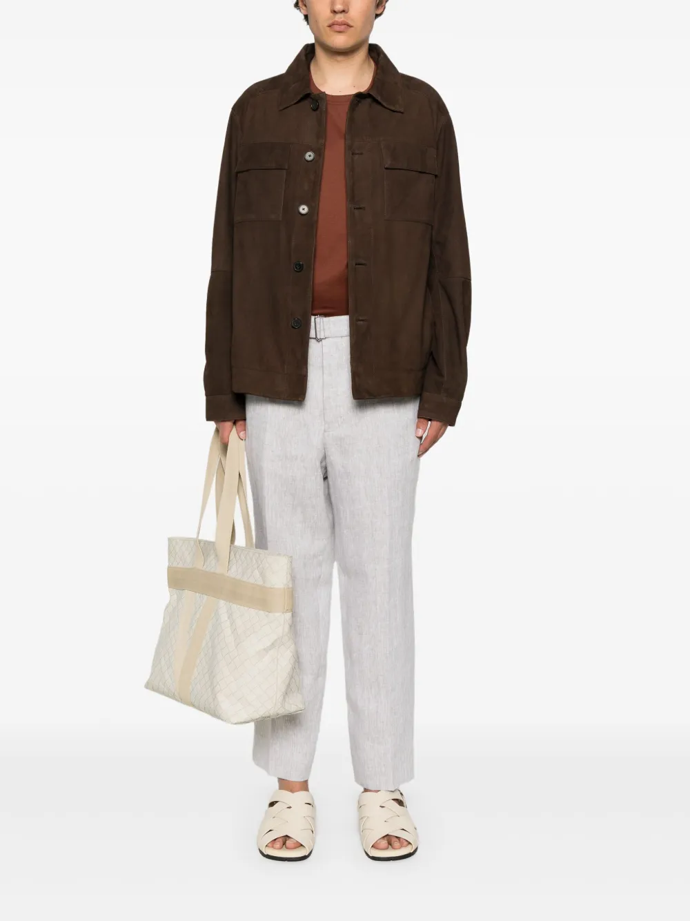 Corneliani Katoenen T-shirt - Bruin