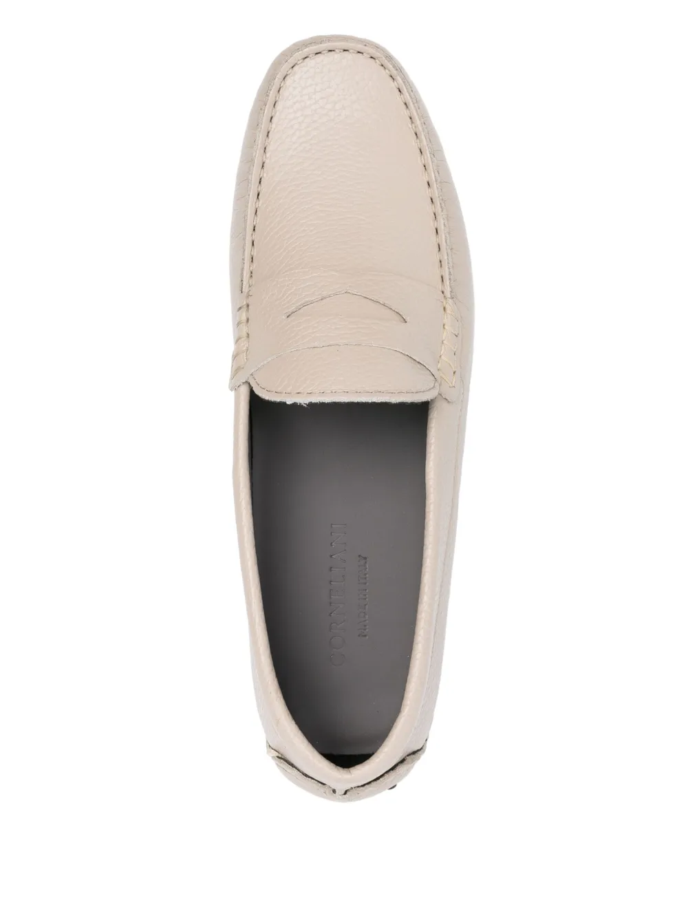 Corneliani leather loafers Neutrals