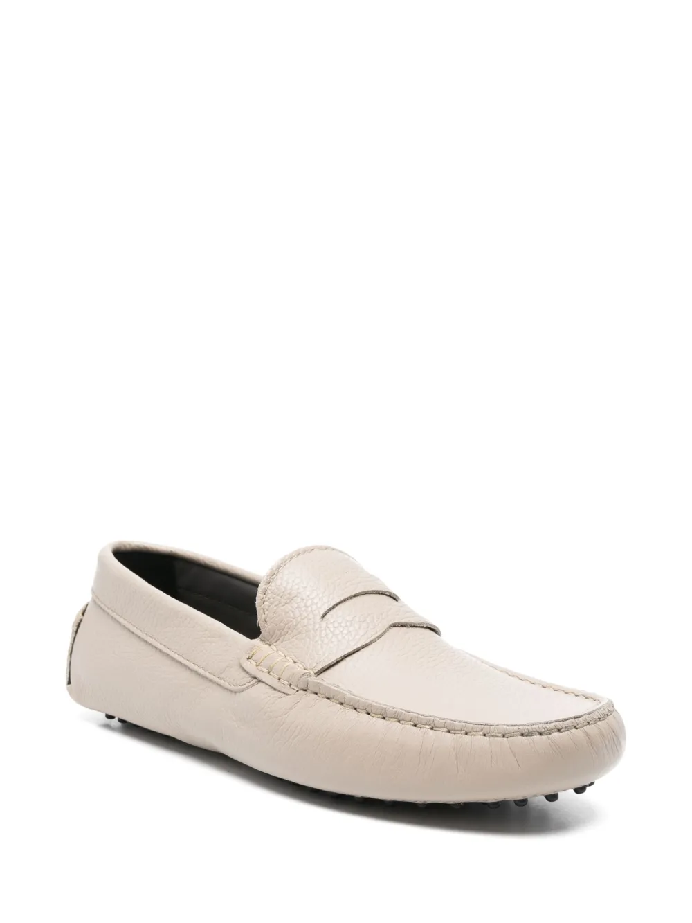 Corneliani leather loafers Neutrals