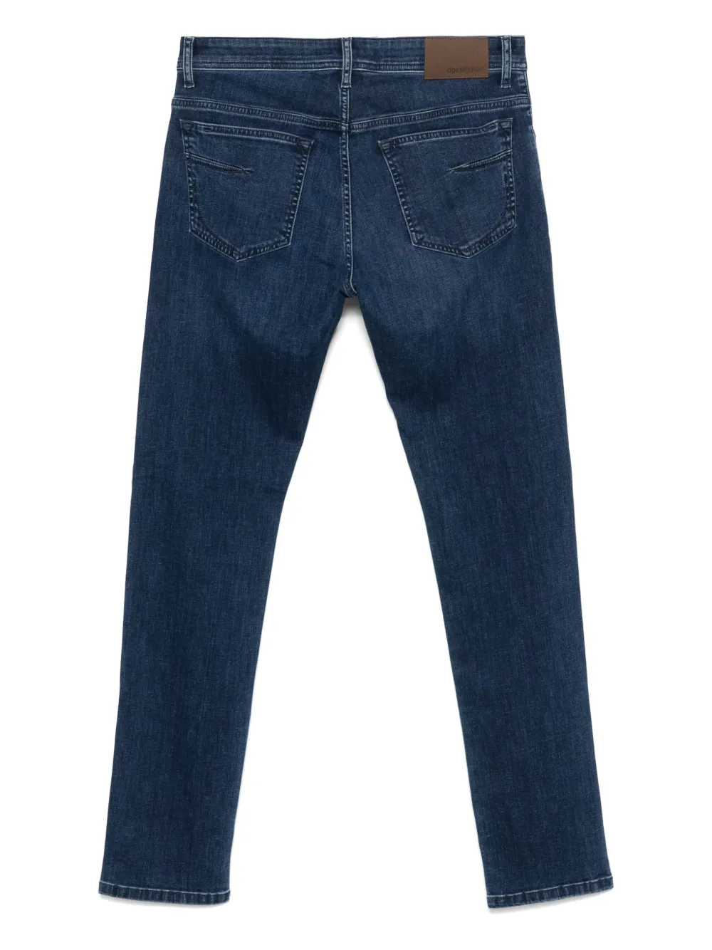Corneliani logo-embroidered jeans - Blauw
