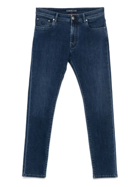 Corneliani logo-embroidered jeans
