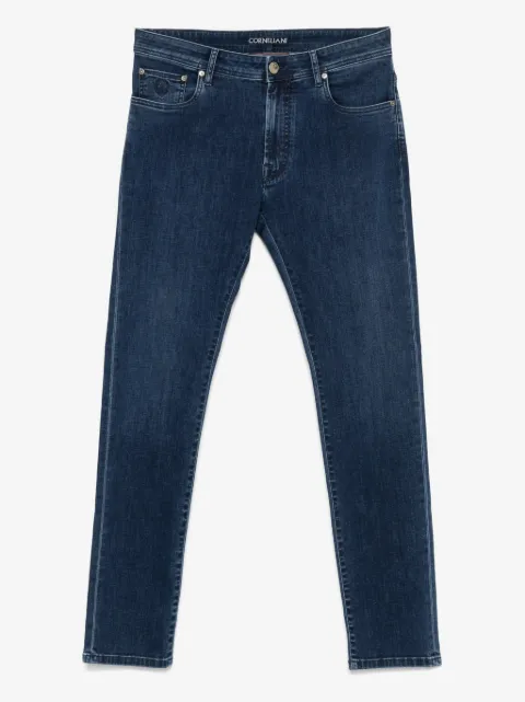 Corneliani logo-embroidered jeans