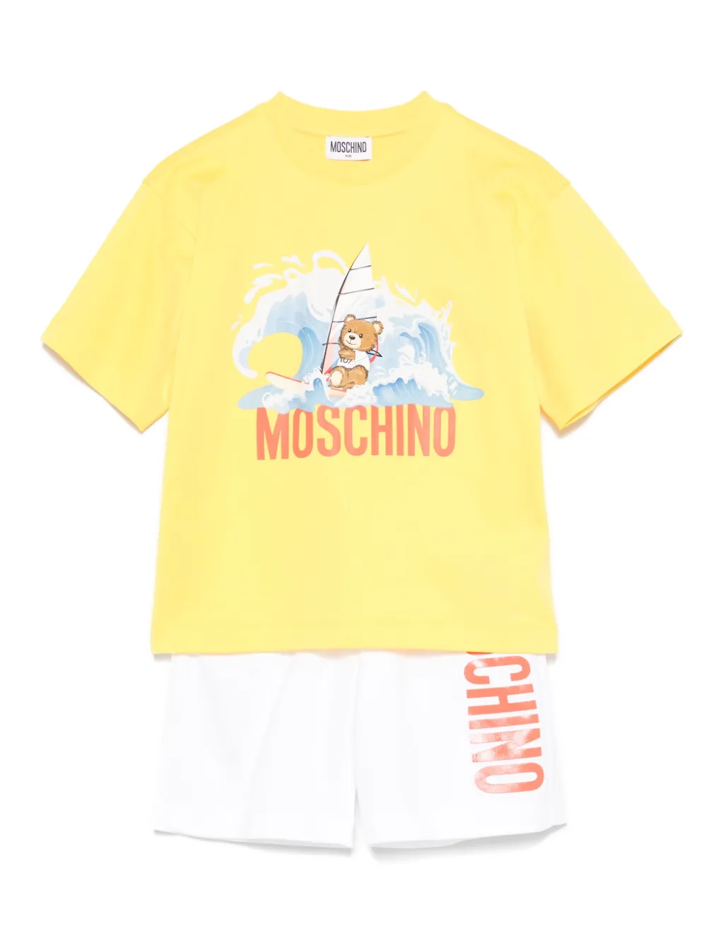Moschino Logo-print Shorts Set In White