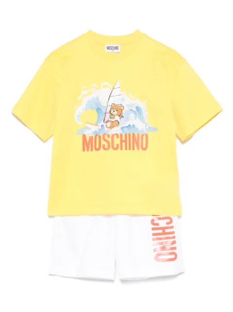 Moschino Kids set de shorts con logo estampado