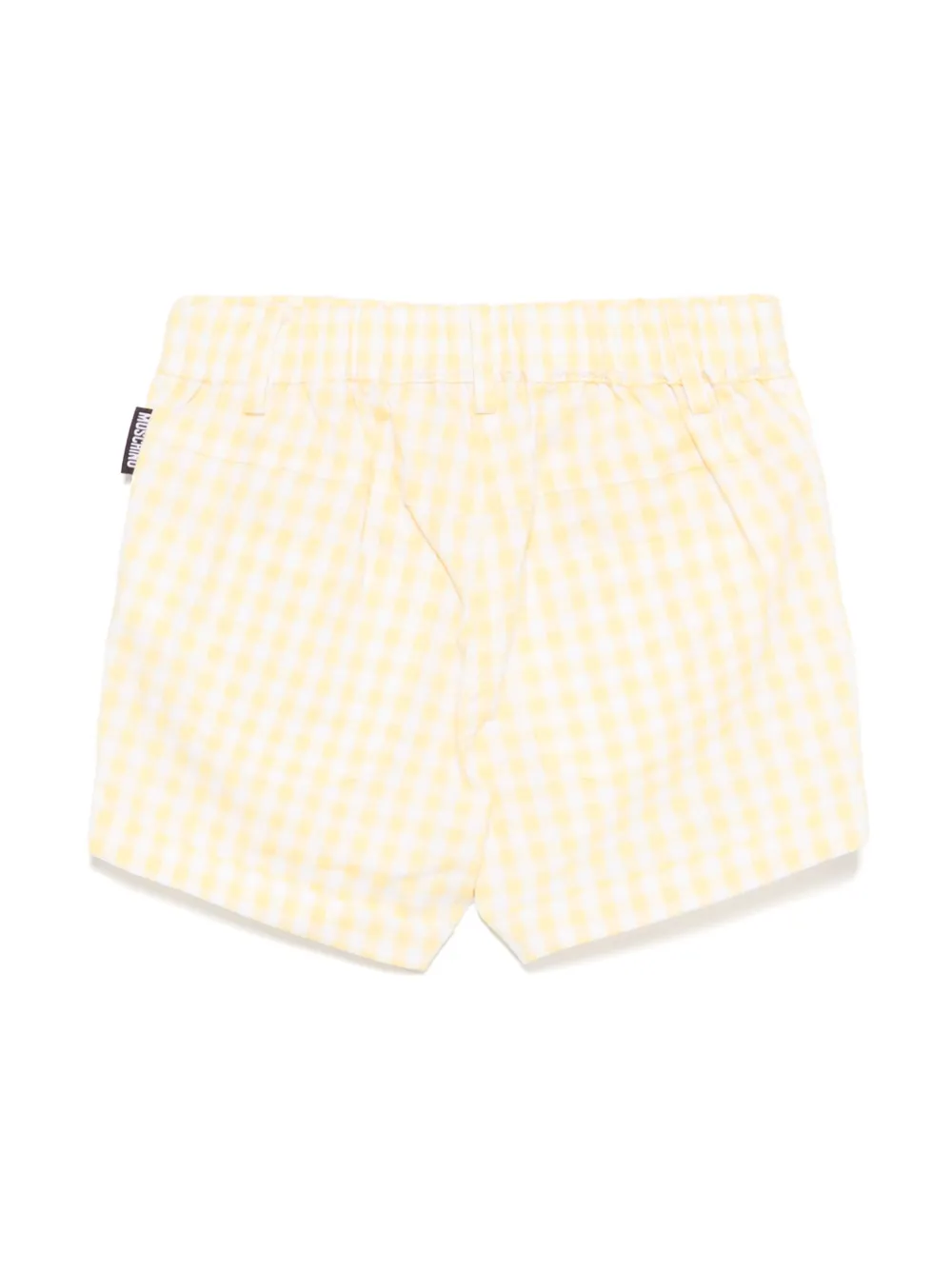 Moschino Kids Shorts met gingham ruit - Geel