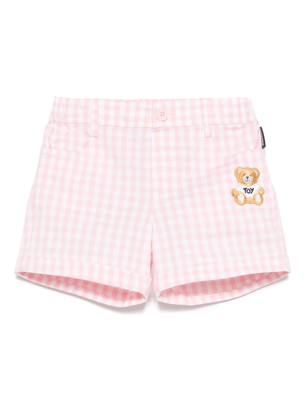 Moschino Kids gingham-pattern shorts | Pink | Image 1