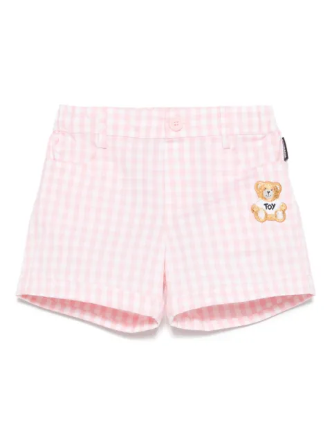 Moschino Kids shorts con motivo de cuadros gingham