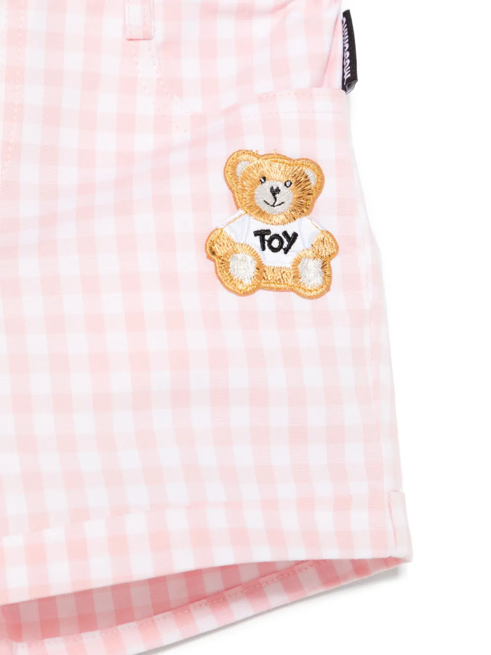 Moschino Kids Shorts met gingham ruit Roze
