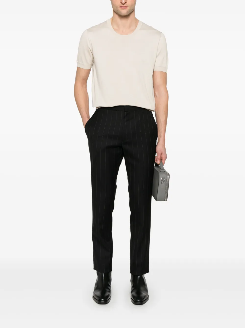 TOM FORD Gestreepte broek - Zwart