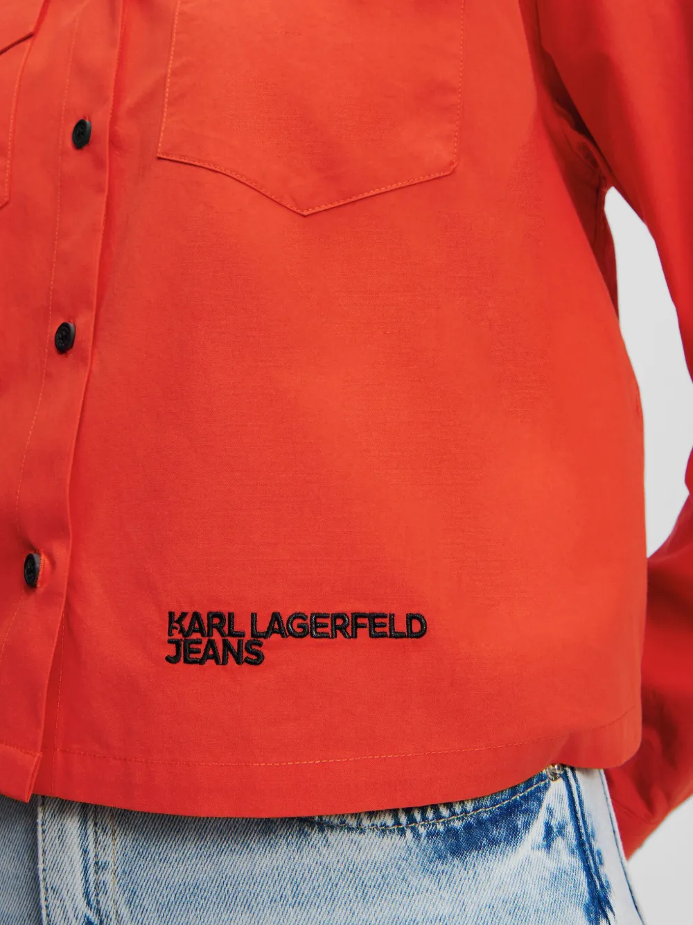 Karl Lagerfeld Jeans Blouse met logo Oranje
