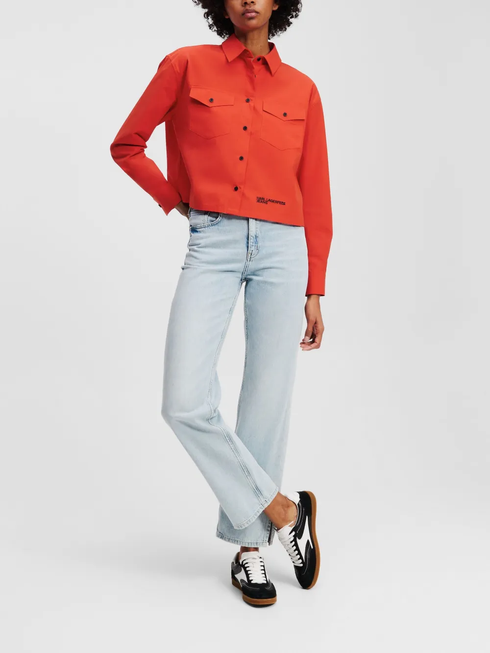 Karl Lagerfeld Jeans Blouse met logo Oranje