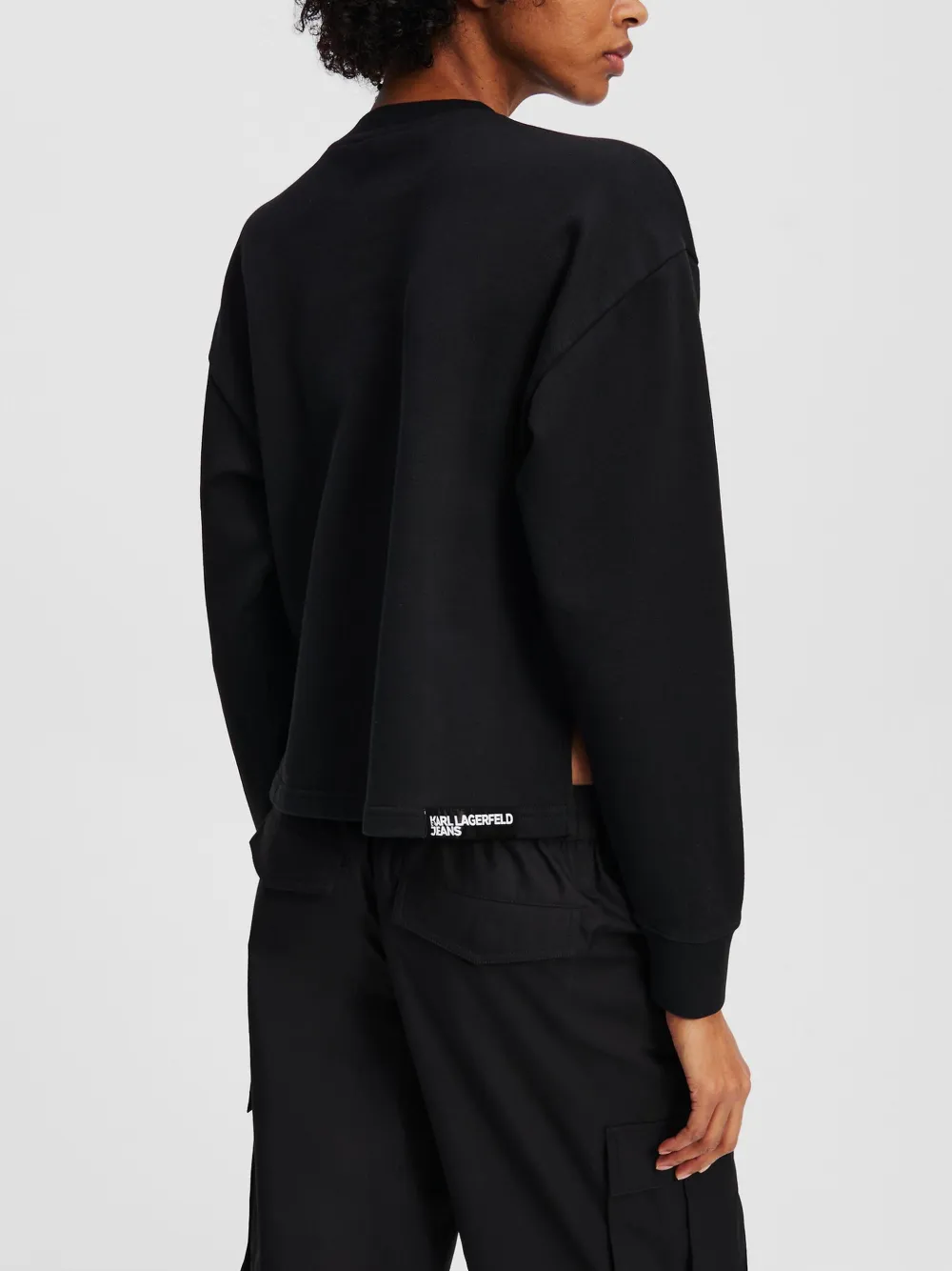 Karl Lagerfeld Jeans Sweater van biologisch katoen Zwart
