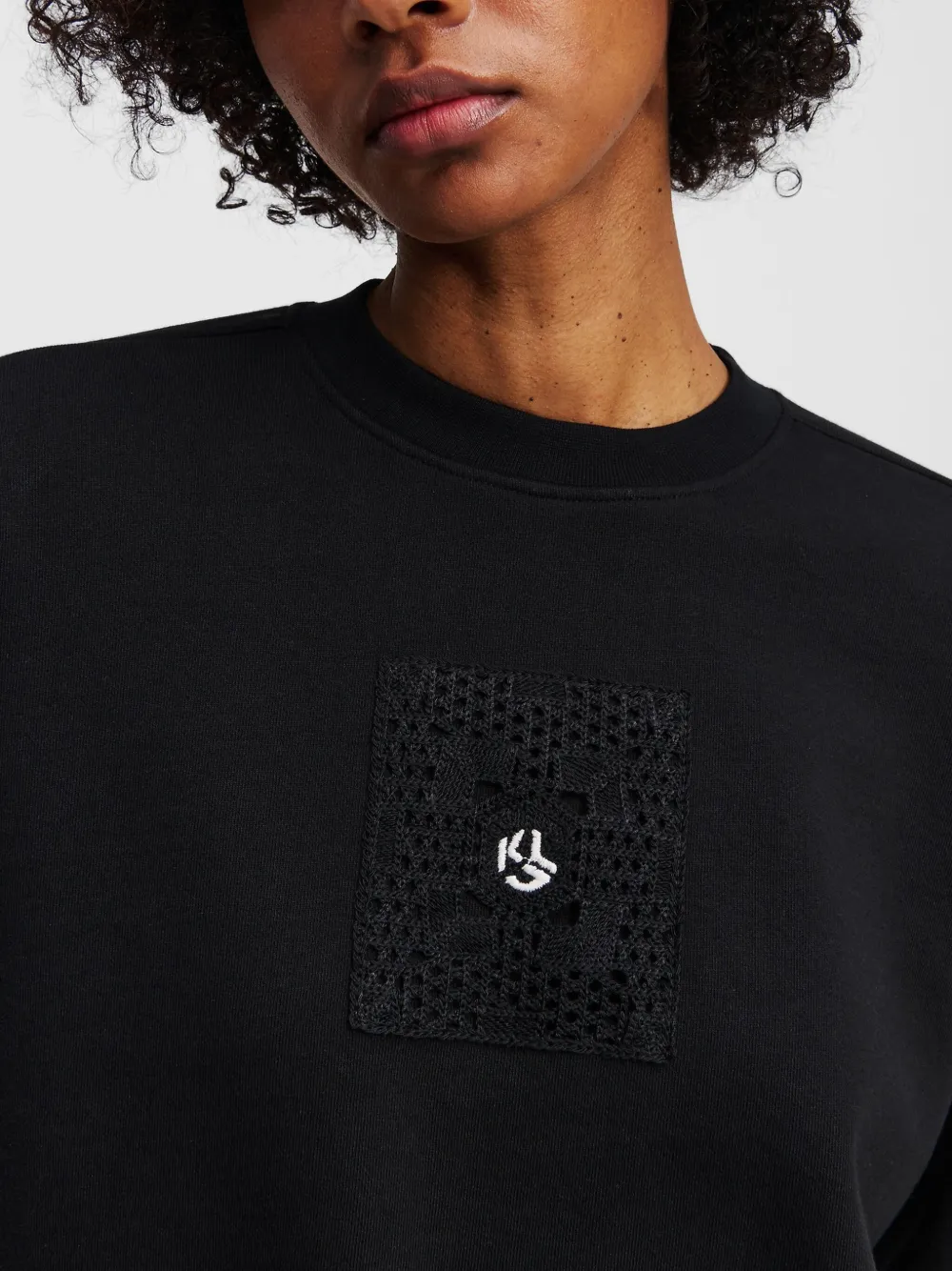 Karl Lagerfeld Jeans Sweater van biologisch katoen Zwart