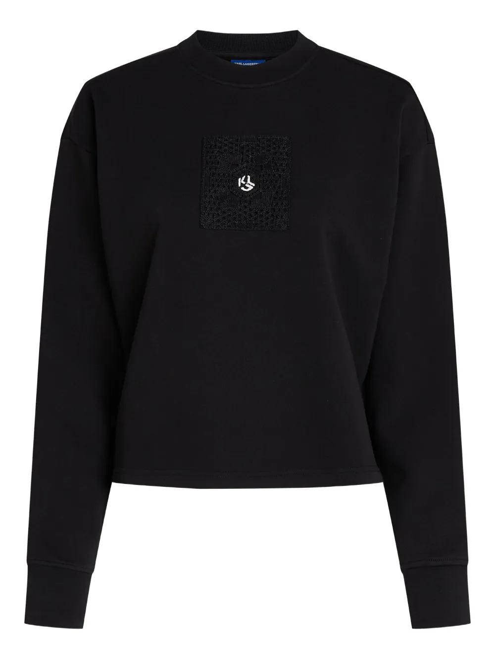 Karl Lagerfeld Jeans オーガニックコットン スウェットシャツ - ブラック Karl Lagerfeld Jeans オーガニックコットン スウェットシャツ - ブラック
