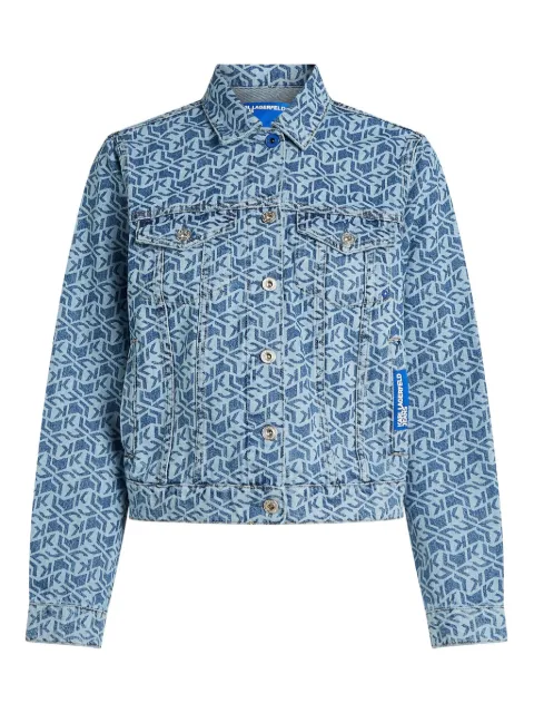 Karl Lagerfeld Jeans chamarra de mezclilla con monograma KLJ