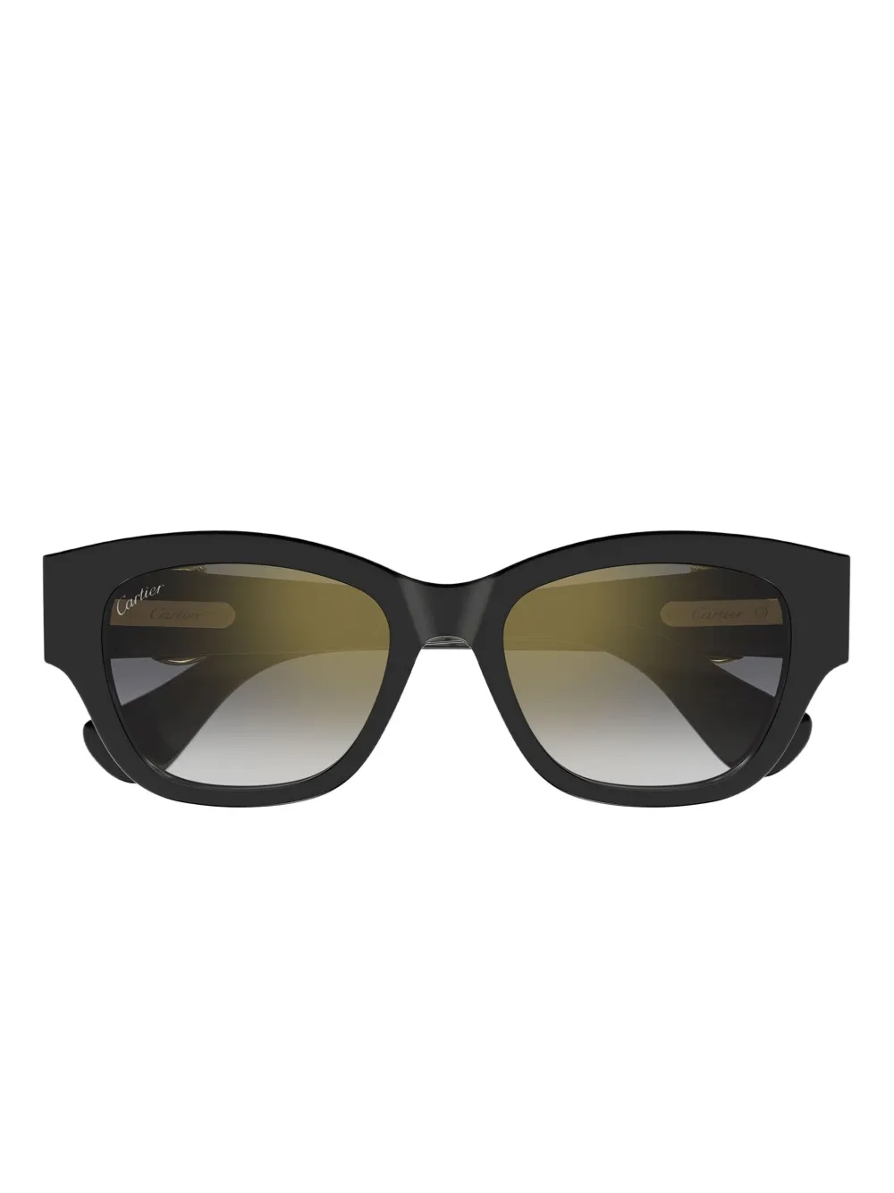 Cartier Eyewear logo-embellished square-frame sunglasses - ブラック Cartier Eyewear logo-embellished square-frame sunglasses - ブラック