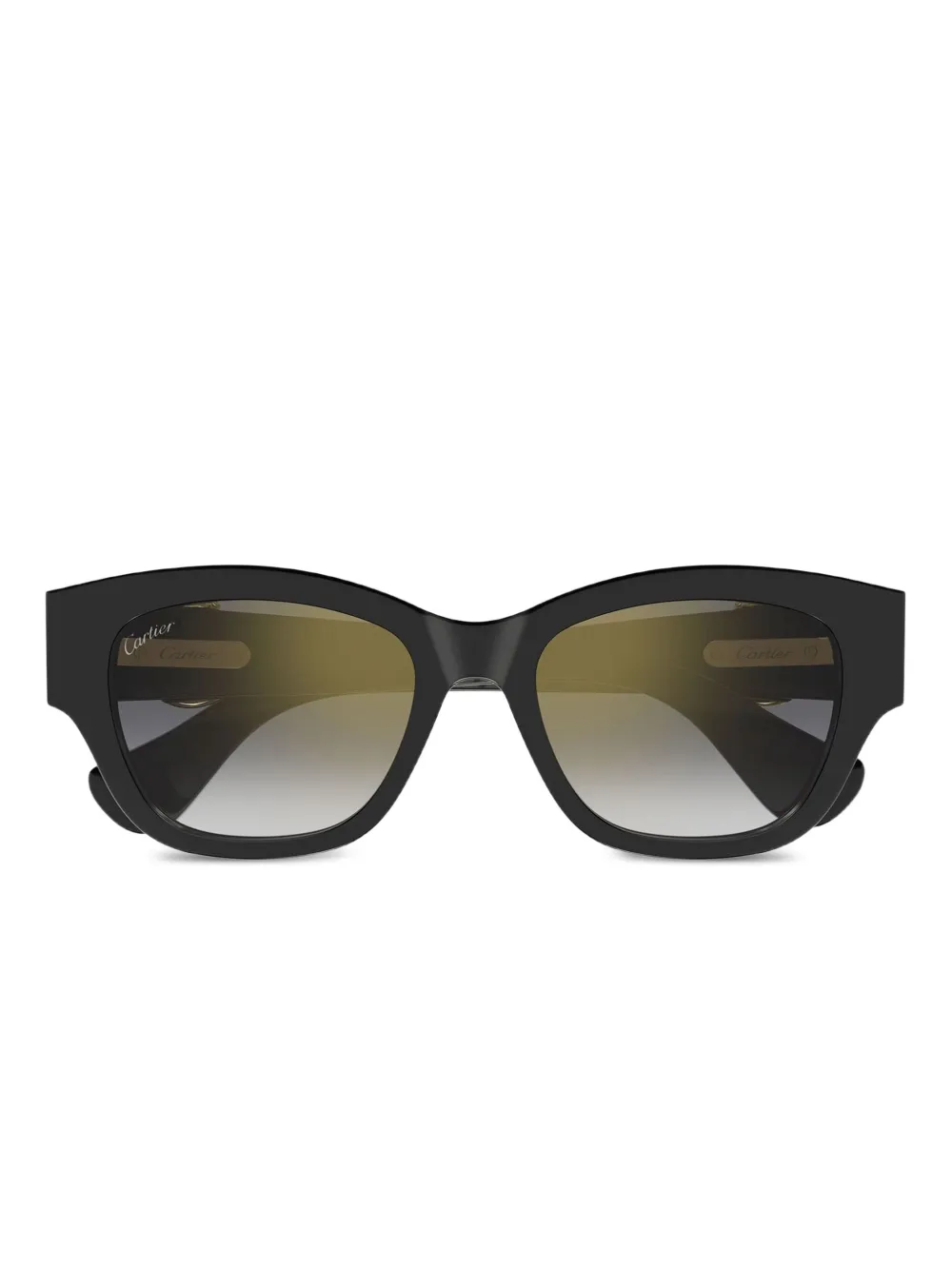 Cartier Eyewear スクエアフレーム サングラス - ブラック Cartier Eyewear スクエアフレーム サングラス - ブラック