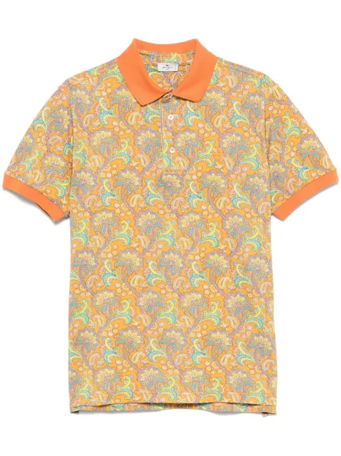 ETRO playera tipo polo con estampado de cachemira