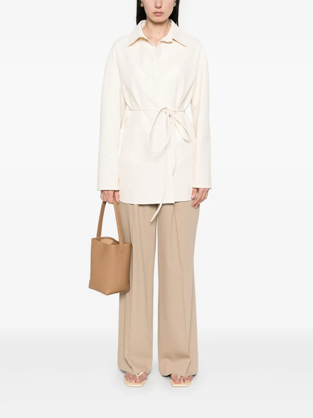 Kiton perforated-design jacket | Leather Jackets | Image 2