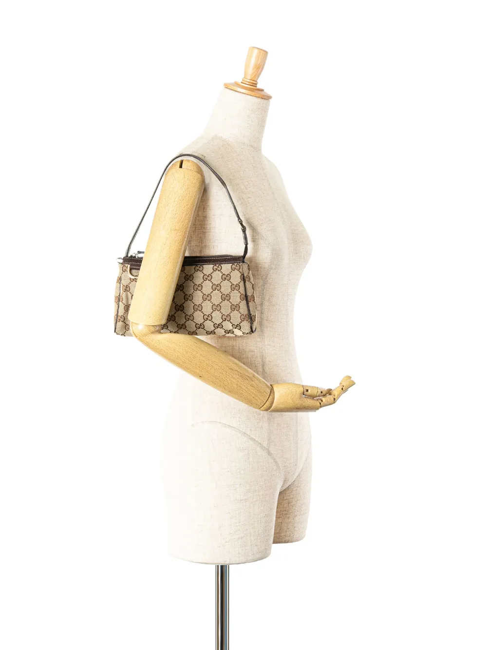 Gucci Pre-Owned 2000-2015 GG Canvas Abbey D Ring shoulder bag - Bruin